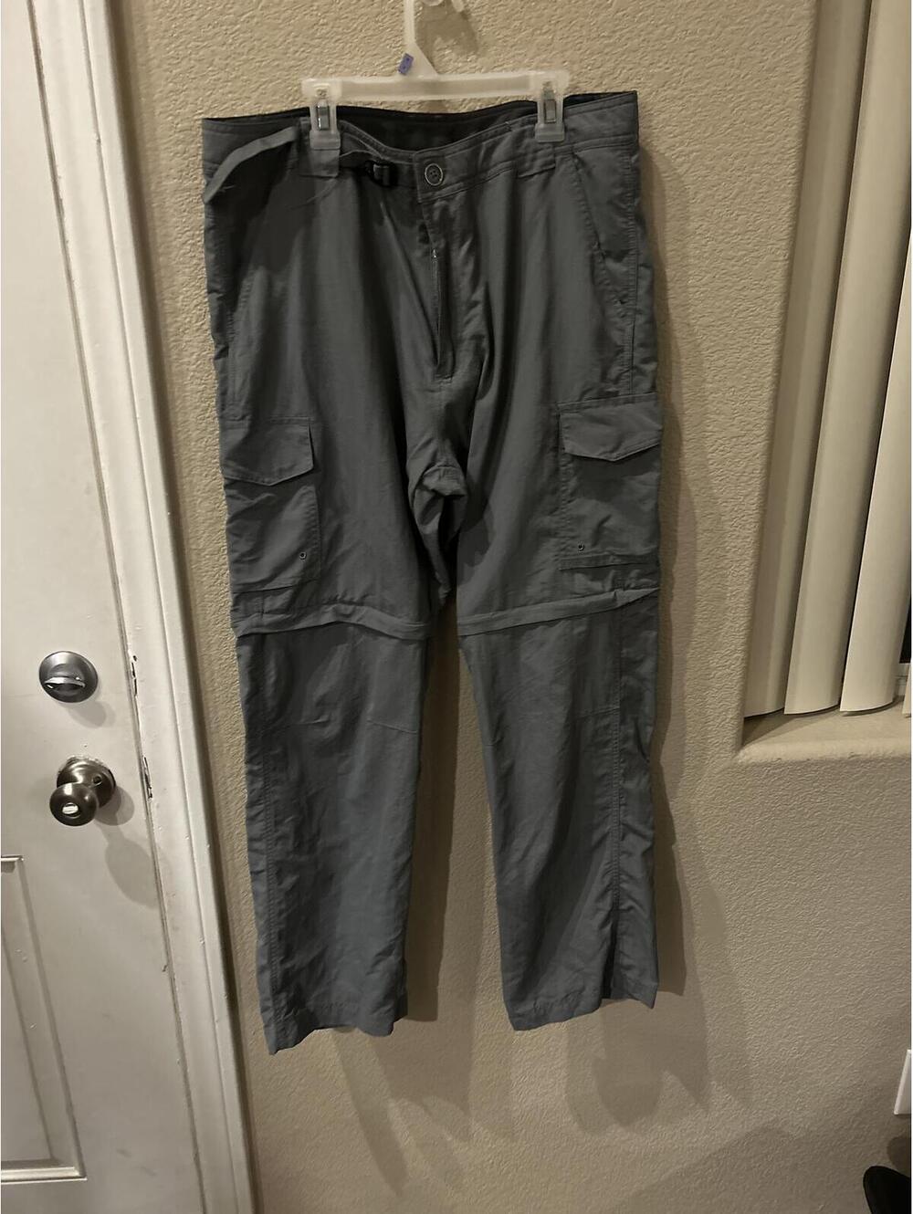 Pacific Trail Men's Gray Convertible Cargo Pants Size 36/32